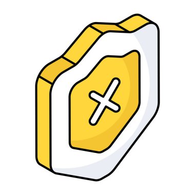 Perfect design icon of no security 