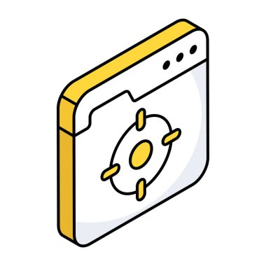 An editable design icon of target website