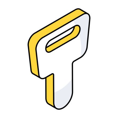Modern design icon of key