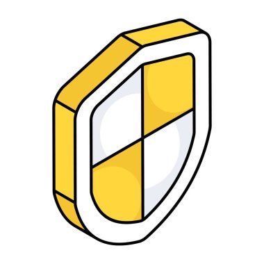 Güvenlik kalkanının düzenlenebilir tasarım simgesi