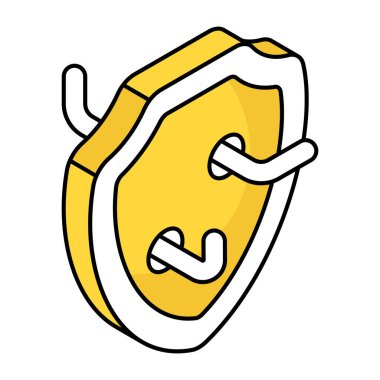 Güvenlik kalkanının düzenlenebilir tasarım simgesi