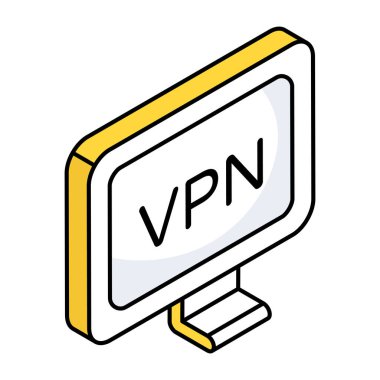 Flat design icon of VPN 
