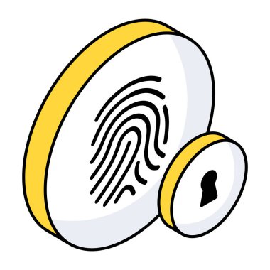 Unique design icon of fingerprint security 