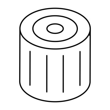 A premium download icon of trunk cut