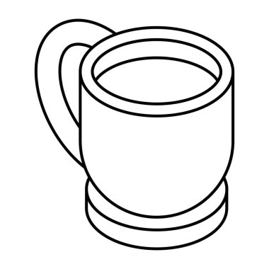 Line Vector design of teacup