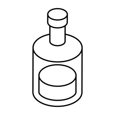 Şarap şişesinin modern tasarım simgesi