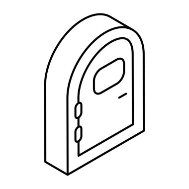 Kapının düzenlenebilir tasarım simgesi