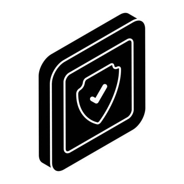 Güvenlik kalkanının düzenlenebilir tasarım simgesi