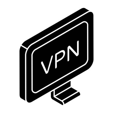 Flat design icon of VPN 