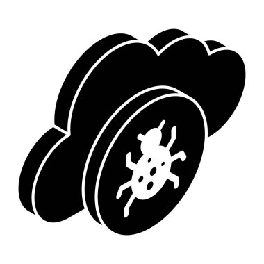 A unique design icon of cloud bug