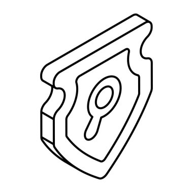 Güvenlik kalkanının düzenlenebilir tasarım simgesi