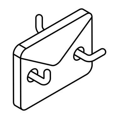 Conceptual flat design icon of mail envelope 