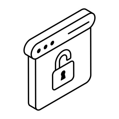 Kilitli web sitesinin modern tasarım simgesi 