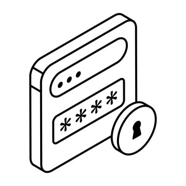 Modern design icon of web password 
