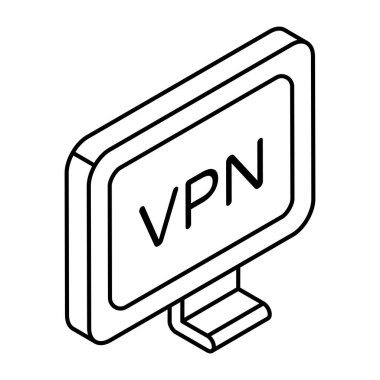 Flat design icon of VPN 