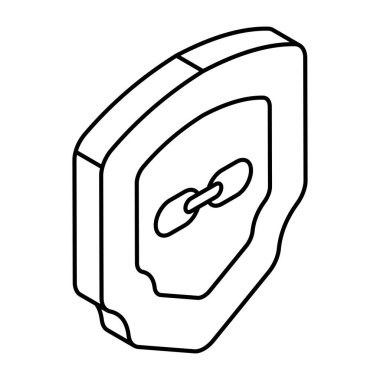 Güvenlik kalkanının düzenlenebilir tasarım simgesi