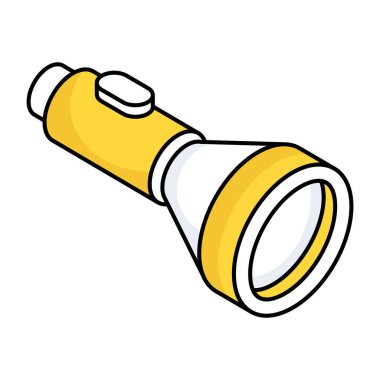 Flat design icon of torch 
