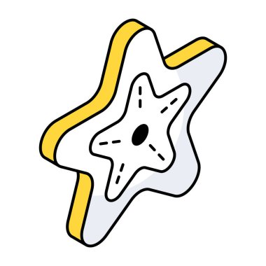 Unique design icon of star