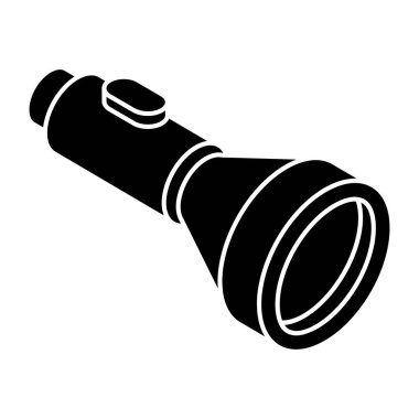 Flat design icon of torch 