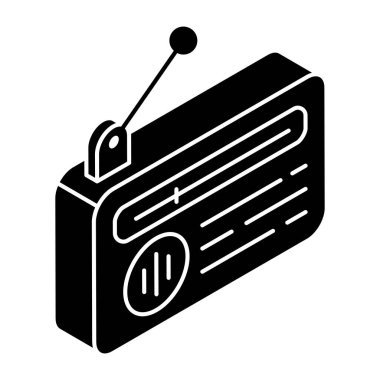 A unique design icon of radio 