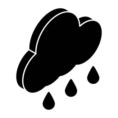 Kusursuz dizayn edilmiş yağmur ikonu