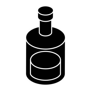 Şarap şişesinin modern tasarım simgesi