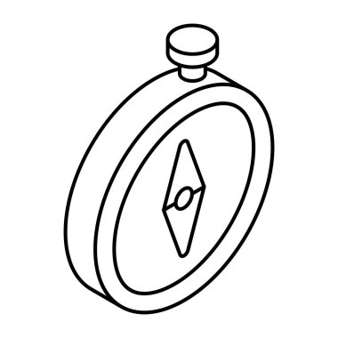 Pusulanın modern tasarım simgesi 