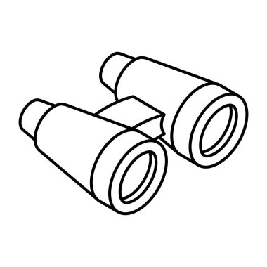 A unique design icon of binoculars 
