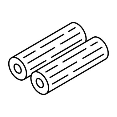 Unique design icon of wood logs