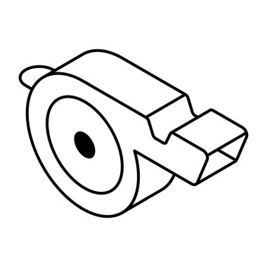 Cırtlak bir ses simgesi, düdük tasarımı