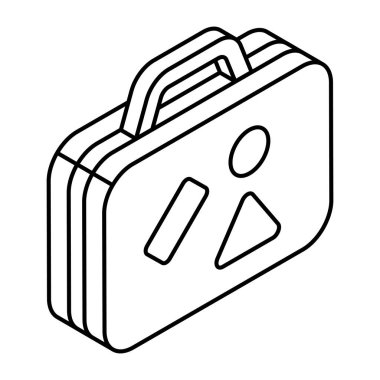 Modern design icon of briefcase 