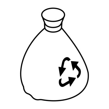 Unique design icon of money bag 