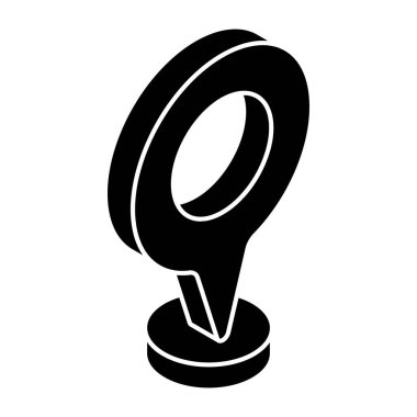 Conceptual flat design icon of location 