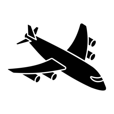 An editable design icon of aeroplane 