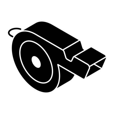 Cırtlak bir ses simgesi, düdük tasarımı