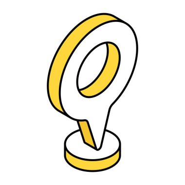 Conceptual flat design icon of location 