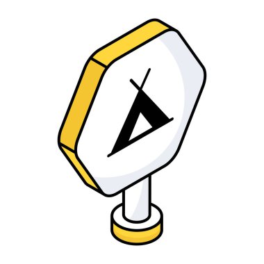 Premium download icon of camping board 