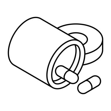 Uyuşturucu şişesinin eşsiz bir tasarım simgesi.