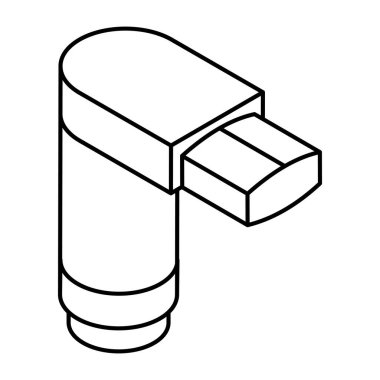 Astım spreyinin moda tasarım simgesi 