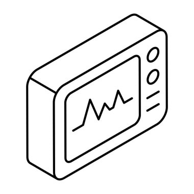 ecg monitörünün eşsiz bir tasarım simgesi