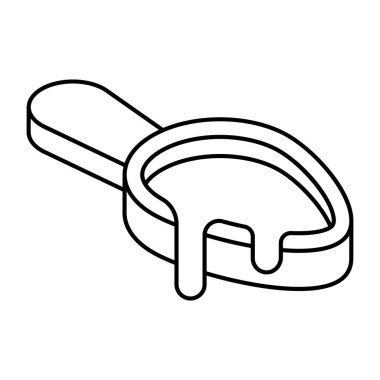 Unique design icon of spoon