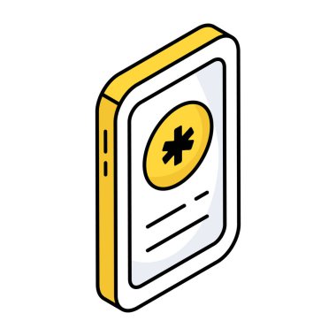 Mobil tıbbi uygulamanın son moda vektör tasarımı