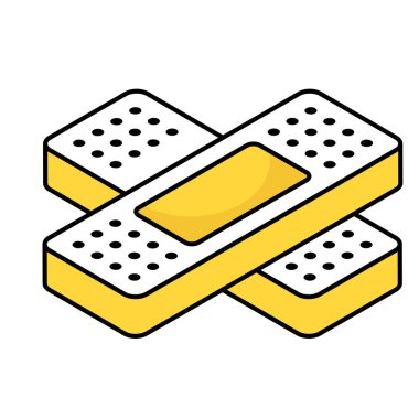 İlk yardım bandajlarının mükemmel tasarım simgesi