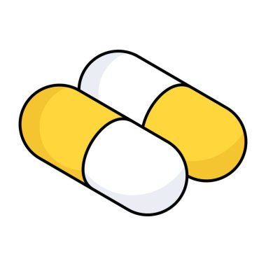 An icon design of capsule 