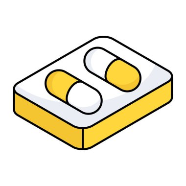 An icon design of capsule 