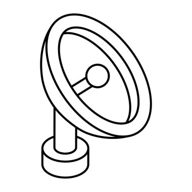 Uydu anteninin düz tasarım simgesi