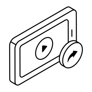 Modern design icon of mobile video trans 