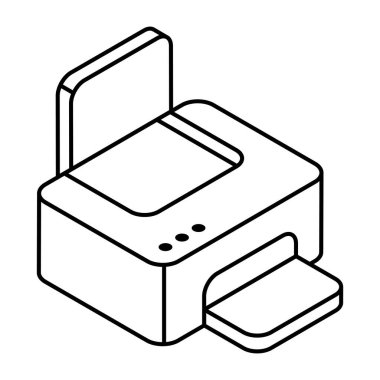 Yazıcının mükemmel tasarım simgesi 