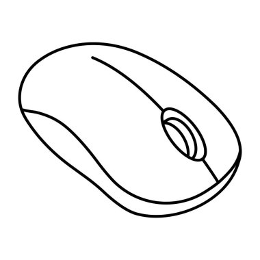 Flat design icon of computer mouse 