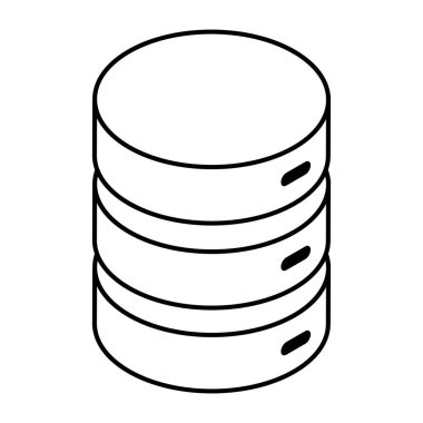 An icon design of database rack